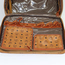 MCM Vicetos Logogram Backpack PVC Leather Brown Gold gold Auth 112468-18