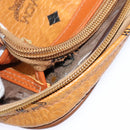 MCM Vicetos Logogram Backpack PVC Leather Brown Gold gold Auth 112468-9