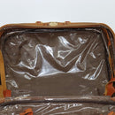 MCM Vicetos Logogram Backpack PVC Leather Brown Gold gold Auth 112468-23