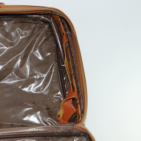 MCM Vicetos Logogram Backpack PVC Leather Brown Gold gold Auth 112468