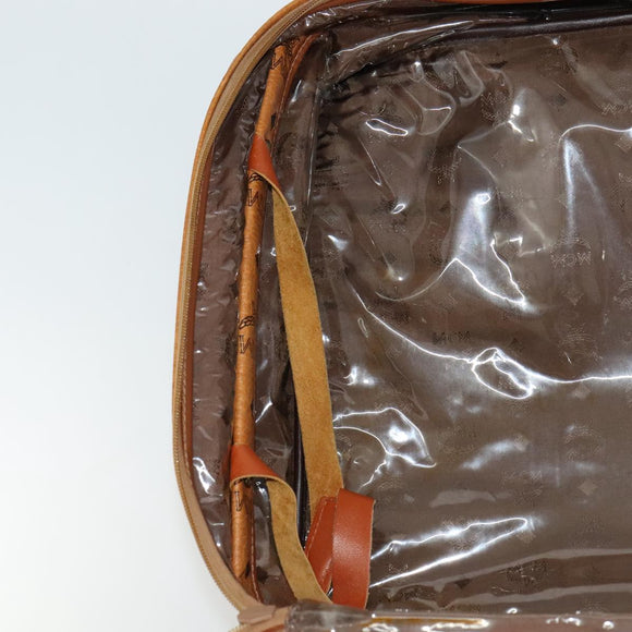 MCM Vicetos Logogram Backpack PVC Leather Brown Gold gold Auth 112468