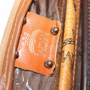 MCM Vicetos Logogram Backpack PVC Leather Brown Gold gold Auth 112468-28