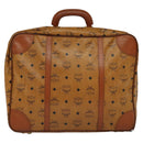 MCM Vicetos Logogram Backpack PVC Leather Brown Gold gold Auth 112468-2