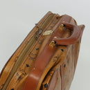 MCM Vicetos Logogram Backpack PVC Leather Brown Gold gold Auth 112468-7