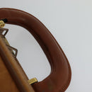 MCM Vicetos Logogram Backpack PVC Leather Brown Gold gold Auth 112468-14