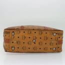 MCM Vicetos Logogram Backpack PVC Leather Brown Gold gold Auth 112468-5