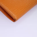 LOUIS VUITTON Epi Porte MonnaieCredit Wallet Orange Mandarin M6359H Auth 112485-15