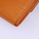 LOUIS VUITTON Epi Porte MonnaieCredit Wallet Orange Mandarin M6359H Auth 112485-16