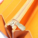 LOUIS VUITTON Epi Porte MonnaieCredit Wallet Orange Mandarin M6359H Auth 112485-19