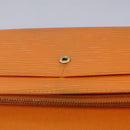 LOUIS VUITTON Epi Porte MonnaieCredit Wallet Orange Mandarin M6359H Auth 112485-21