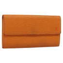LOUIS VUITTON Epi Porte MonnaieCredit Wallet Orange Mandarin M6359H Auth 112485-1