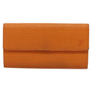 LOUIS VUITTON Epi Porte MonnaieCredit Wallet Orange Mandarin M6359H Auth 112485-13