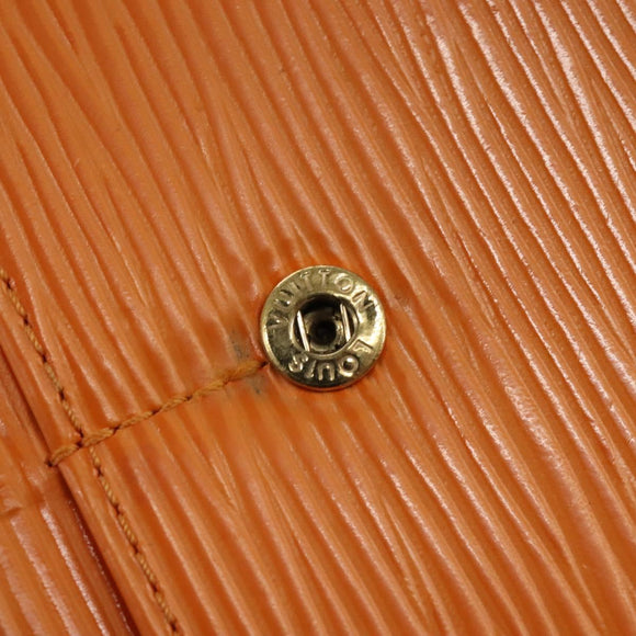 LOUIS VUITTON Epi Porte MonnaieCredit Wallet Orange Mandarin M6359H Auth 112485