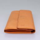 LOUIS VUITTON Epi Porte MonnaieCredit Wallet Orange Mandarin M6359H Auth 112485-4