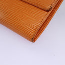 LOUIS VUITTON Epi Porte MonnaieCredit Wallet Orange Mandarin M6359H Auth 112485-14