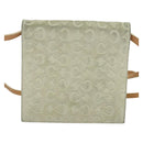 CELINE C Macadam Canvas Shoulder Wallet Suede White Auth 112493-2