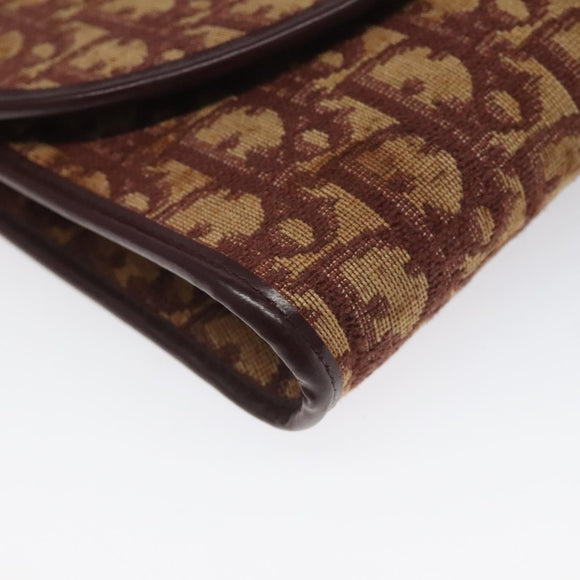 Christian Dior Trotter Canvas Shoulder Bag Red Auth 112495