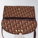 Christian Dior Trotter Canvas Shoulder Bag Red Auth 112495-15