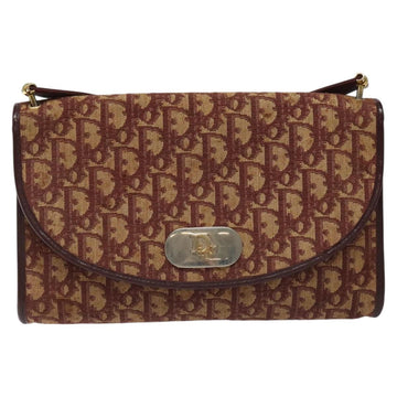 Christian Dior Trotter Canvas Shoulder Bag Red Auth 112495 - 0
