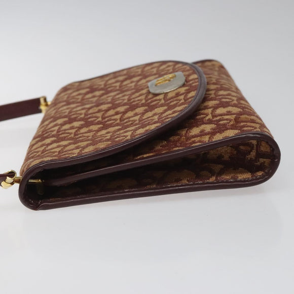 Christian Dior Trotter Canvas Shoulder Bag Red Auth 112495