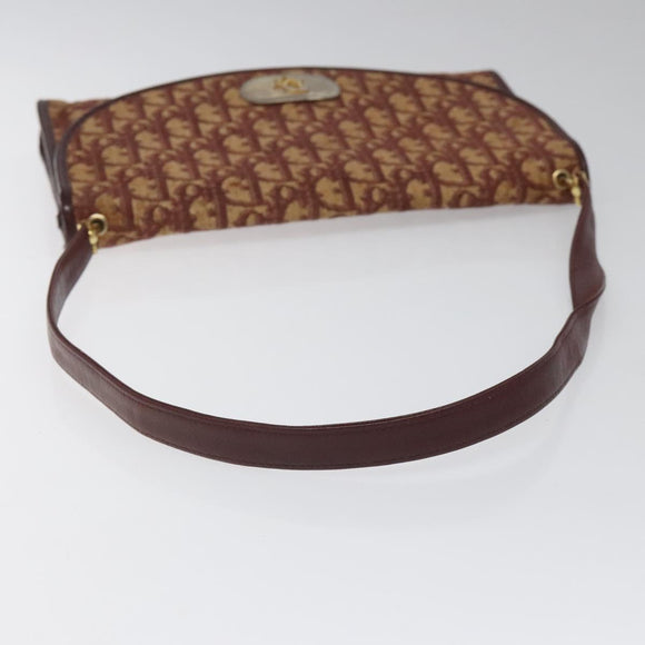 Christian Dior Trotter Canvas Shoulder Bag Red Auth 112495