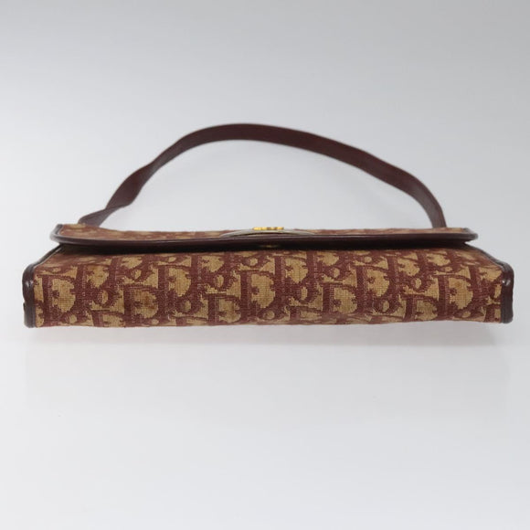 Christian Dior Trotter Canvas Shoulder Bag Red Auth 112495