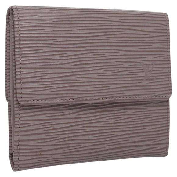 LOUIS VUITTON Epi Portefeuille Elise Wallet Lilac LV Auth 112525