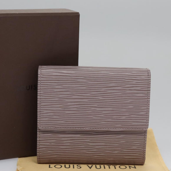 LOUIS VUITTON Epi Portefeuille Elise Wallet Lilac LV Auth 112525