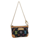 LOUIS VUITTON Multicolor Pochette Mira PM Pouch Black M60099 LV Auth 112528AV-1