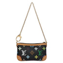 LOUIS VUITTON Multicolor Pochette Mira PM Pouch Black M60099 LV Auth 112528AV-2