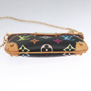 LOUIS VUITTON Multicolor Pochette Mira PM Pouch Black M60099 LV Auth 112528SAV-5
