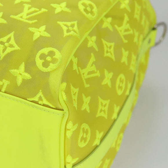 LOUIS VUITTON See Through Keepall Bandouliere 50 Bag Yellow M55380 Auth 112531A