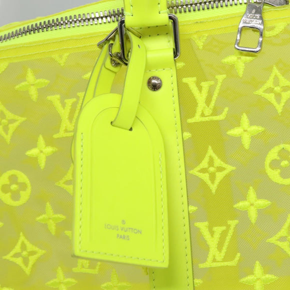 LOUIS VUITTON See Through Keepall Bandouliere 50 Bag Yellow M55380 Auth 112531A