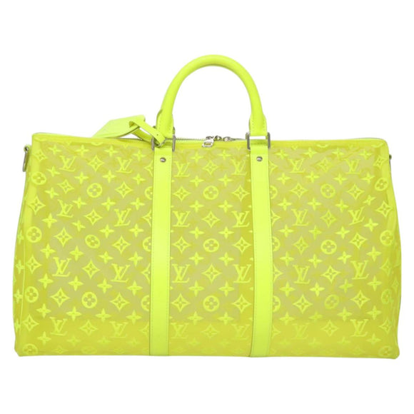 LOUIS VUITTON See Through Keepall Bandouliere 50 Bag Yellow M55380 Auth 112531SM