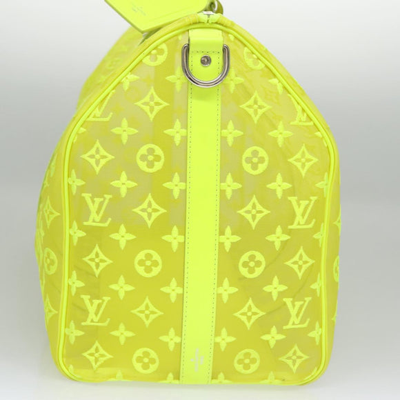 LOUIS VUITTON See Through Keepall Bandouliere 50 Bag Yellow M55380 Auth 112531A