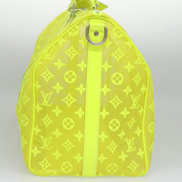 LOUIS VUITTON See Through Keepall Bandouliere 50 Bag Yellow M55380 Auth 112531A