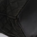 CHANEL Chain Shoulder Bag Canvas Black Gold CC Auth 112546-12