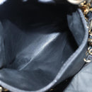 CHANEL Chain Shoulder Bag Canvas Black Gold CC Auth 112546-18