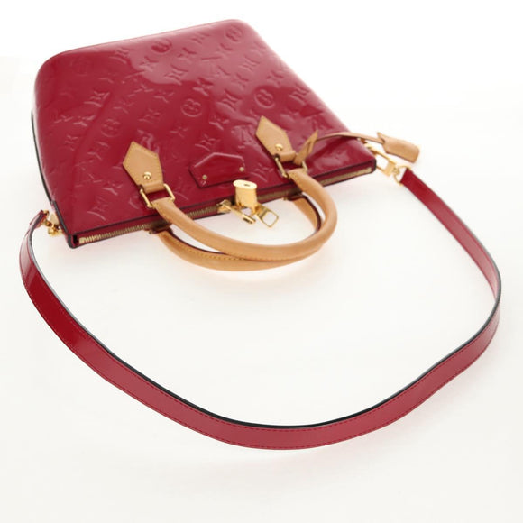 LOUIS VUITTON Vernis Montebello PM Hand Bag 2way Rose Indian M90166 Auth 112557