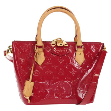 LOUIS VUITTON Vernis Montebello PM Hand Bag 2way Rose Indian M90166 Auth 112557