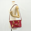 LOUIS VUITTON Vernis Montebello PM Hand Bag 2way Rose Indian M90166 Auth 112557A-29