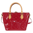 LOUIS VUITTON Vernis Montebello PM Hand Bag 2way Rose Indian M90166 Auth 112557A-2