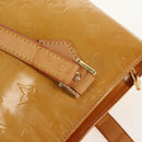 LOUIS VUITTON Monogram Vernis Houston Hand Bag Beige M91004 LV Auth 112561-15