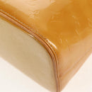 LOUIS VUITTON Monogram Vernis Houston Hand Bag Beige M91004 LV Auth 112561-9