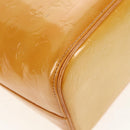 LOUIS VUITTON Monogram Vernis Houston Hand Bag Beige M91004 LV Auth 112561-10