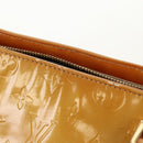 LOUIS VUITTON Monogram Vernis Houston Hand Bag Beige M91004 LV Auth 112561-21