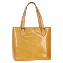 LOUIS VUITTON Monogram Vernis Houston Hand Bag Beige M91004 LV Auth 112561-1