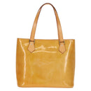 LOUIS VUITTON Monogram Vernis Houston Hand Bag Beige M91004 LV Auth 112561-2