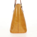 LOUIS VUITTON Monogram Vernis Houston Hand Bag Beige M91004 LV Auth 112561-4
