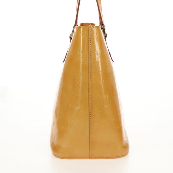 LOUIS VUITTON Monogram Vernis Houston Hand Bag Beige M91004 LV Auth 112561